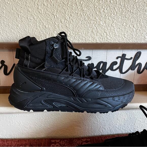 Puma RS Men’s Track Mid Lifestyle Black Ankle Sport Shoes Size 11 Sporty - Picture 11 of 16